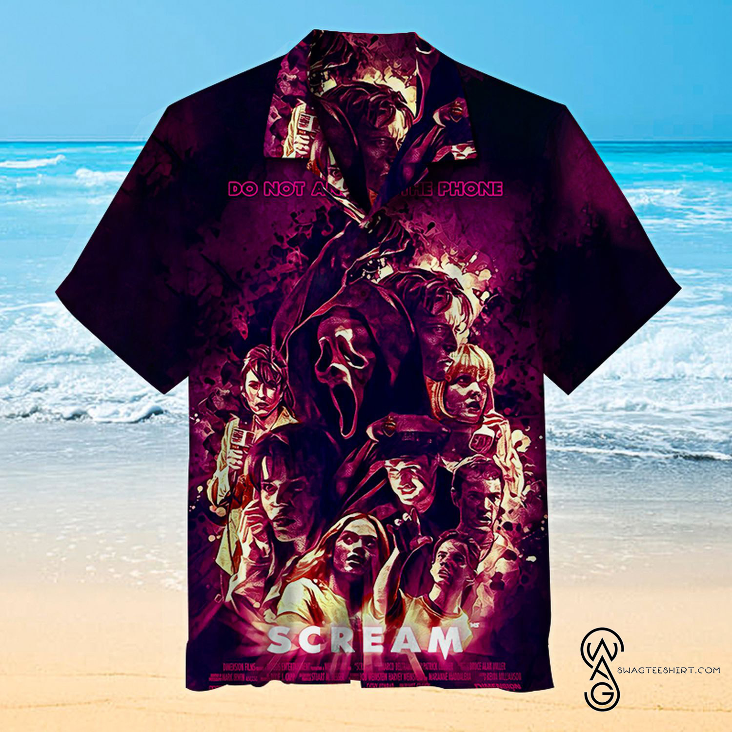 [Top Trending] Scream Horror Movie Halloween Casual Beach Full Printing Hawaiian Shirt